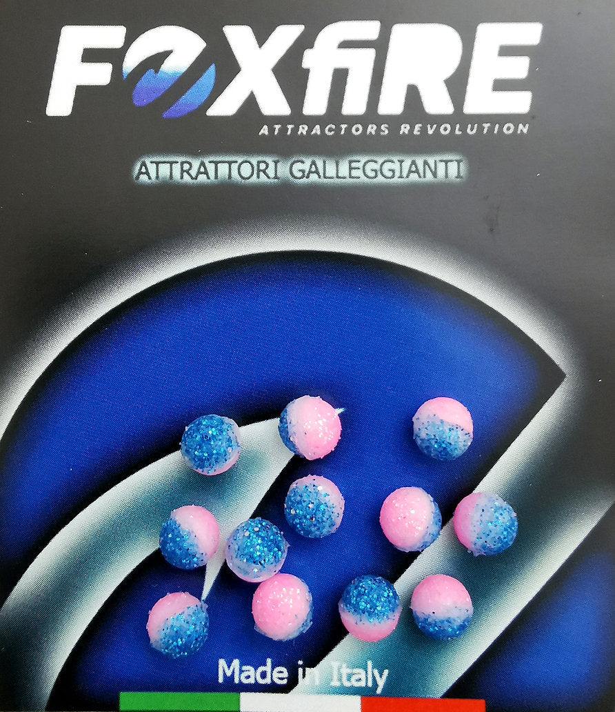 Floats Sphere 6,5 mm PINK GLITTER/BLUE GLITTER